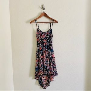 Lush Floral High Low Sundress with Open Back